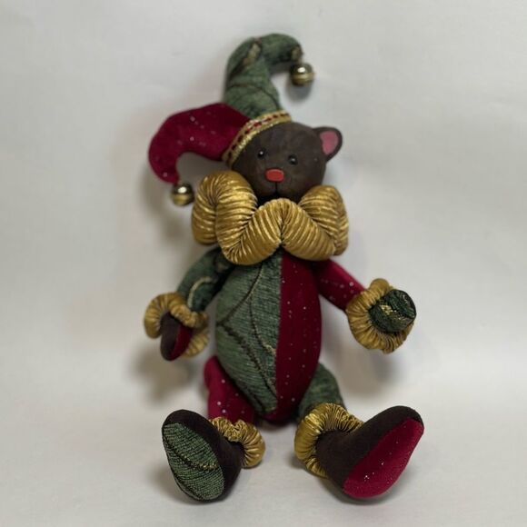 Festive Jester Bear Plush - Picture 5 of 8